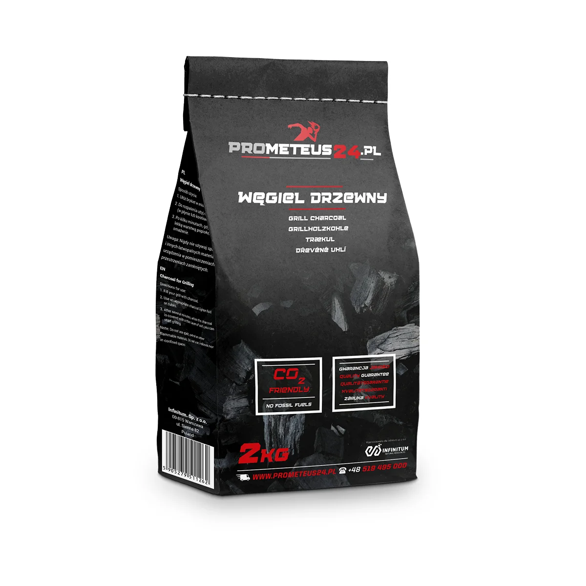 Węgiel drzewny 2,0 kg - paleta 196 szt